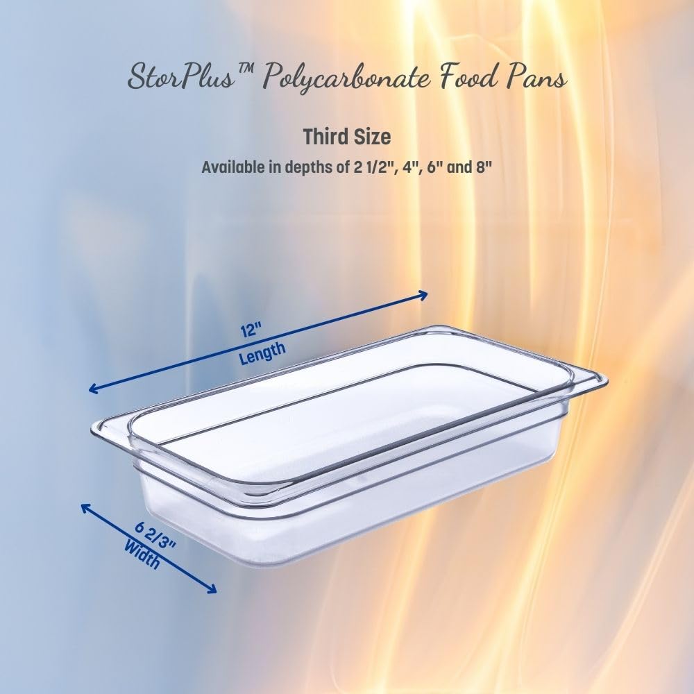 Carlisle FoodService Products Plastic Food Pan 1/3 Size 4 Inches Deep Clear - Image 9
