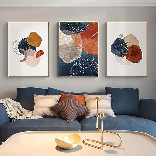 Peinture toile abstrait géométrique moderne art mural affiche 30x45cm