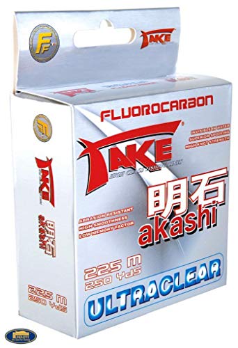 Lineaeffe Filo da Pesca Take Akashi Ultraclear Fluorocarbon 225 m 225 m D. 0.700 mm Fluorocarbon Ideale per Tutte Le Tecniche di Pesca Spinning Surfcasting Trota Bolognese Lago Invisibile in Acqua