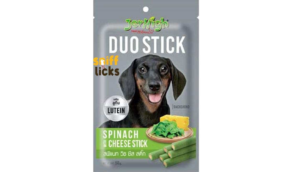Jerhigh Duo Stix High Protein Real Chicken Meat Dog Treats, Fully Digestible Healthy Snack & Training Treat, Spinach & Cheese Stick - by Sniff N Licks (50gm X 10) (B0CSFXX693) Amazon Price History, Amazon Price Tracker