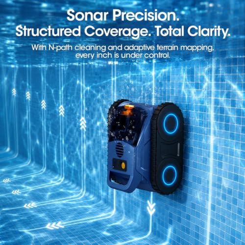 Image of Cordless Robotic Pool Vacuum for Inground Pools, Wall & Waterline Climbing