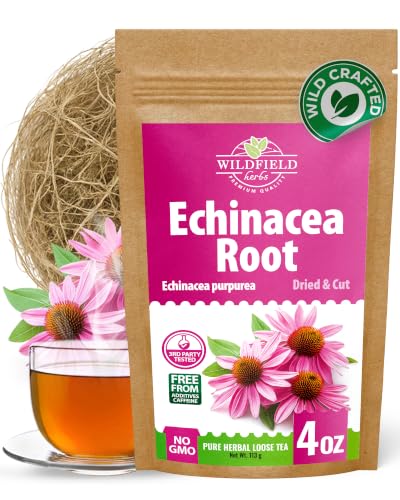 4 oz. Echinacea Root Herbal Tea (Echinacea Purpurea) – 113g Dried Tea Raíz de Equinácea