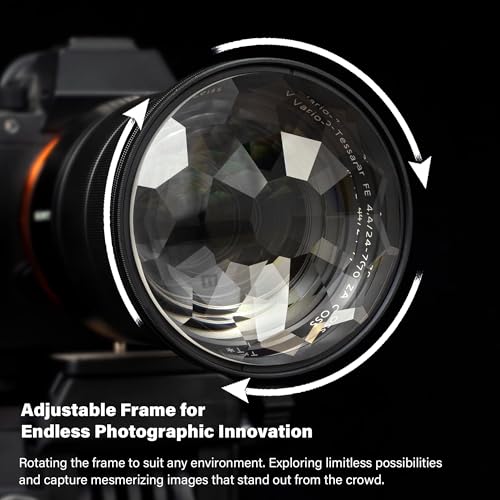 Walking Way Kaleidoscope Prism Lens Filter, Special Effect Filters with Multiple Refracting Subjects, Prism Crystal Glass for SLR, Creative Photography (52mm)