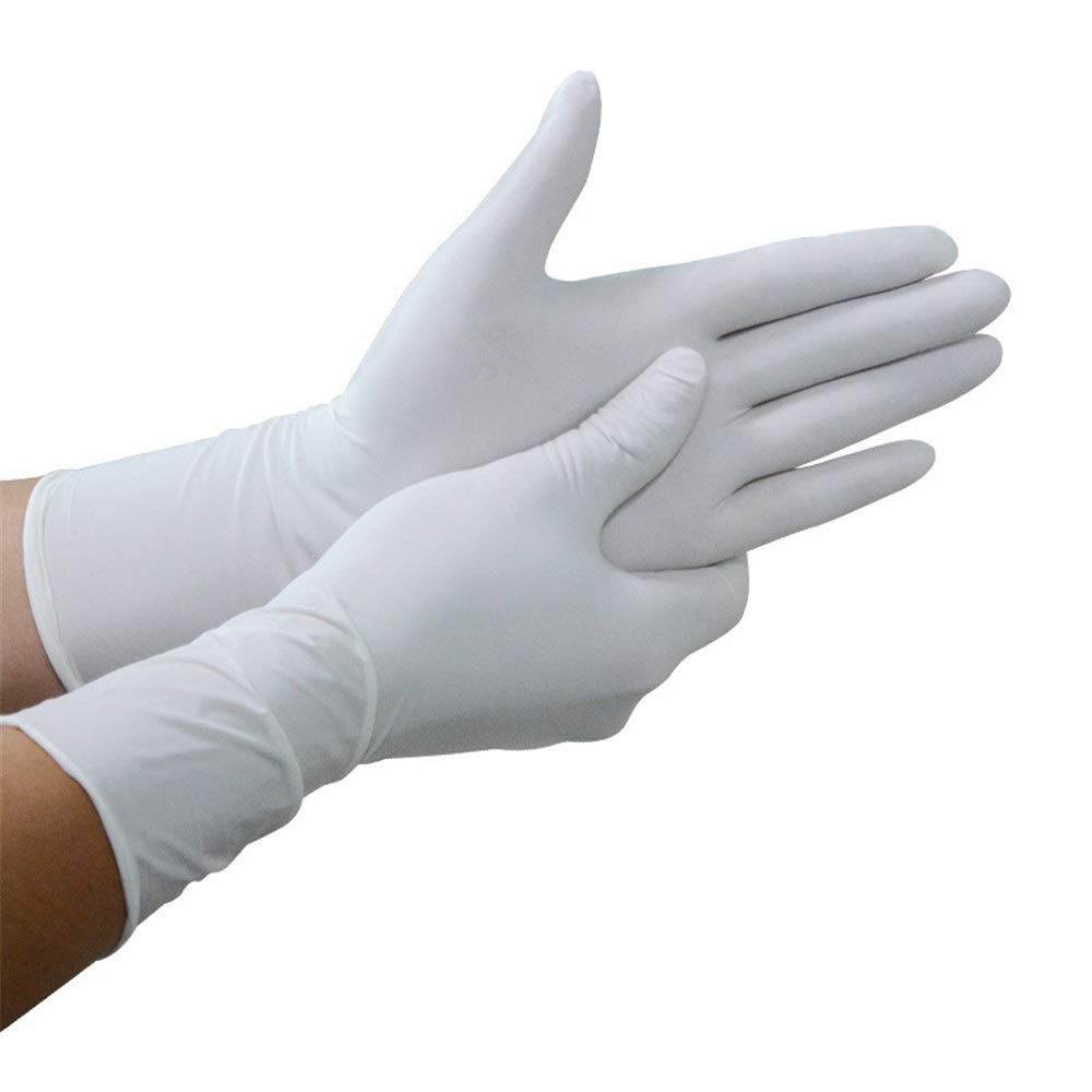 Guantes Resistentes al Calor nitrilo desechable se refiere a ácido Laboratorio Industria de la electrónica de cáñamo y Guantes de nitrilo Blanco de operación Resistente a los álcalis (1000)