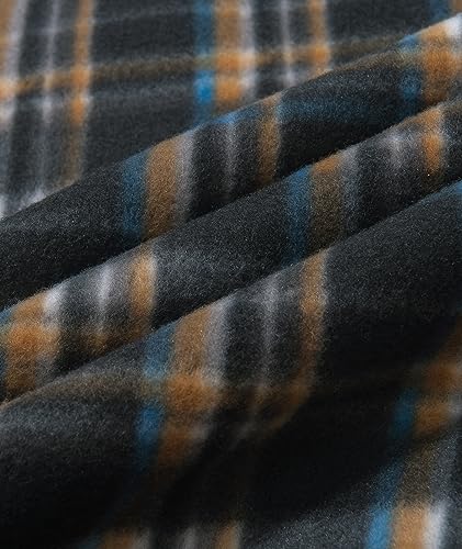 Image of SCODI Men's Flannel Shirt Jacket Fleece Sherpa Lined Plaid Zip Up Hoodies | Machine Wash, 4 Pockets, Big and Tall, Vintage, Classic, Stylish, Casual, Heavyweight Sweatshirt, Winter Outwear, Warm Coat