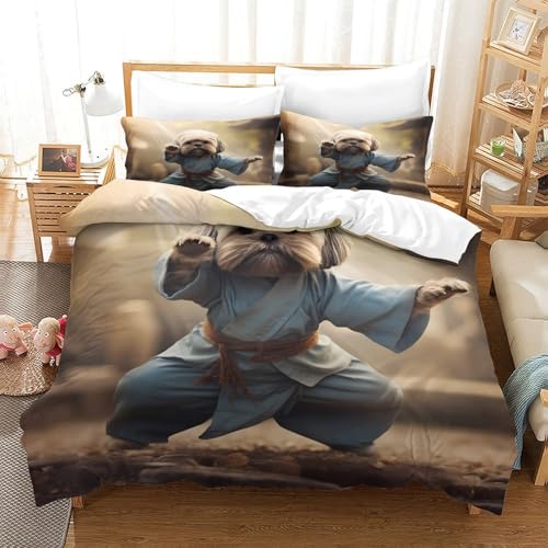 Parure de lit 3D microfibre resistante et douce pour lit double