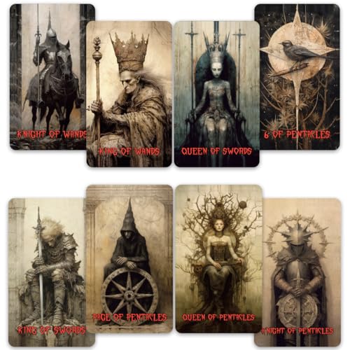 CRAFTERIAN Horror Tarot Cards, 78 Cards Deck with Foil...