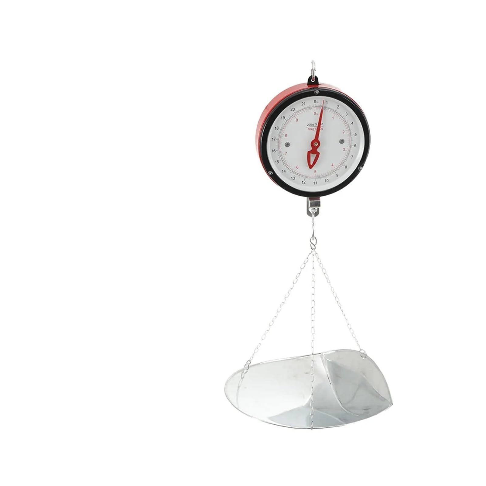 Bilance sospese, Bilancia sospesa circolare con quadrante a doppia faccia da 10 kg/22 libbre for supermercati