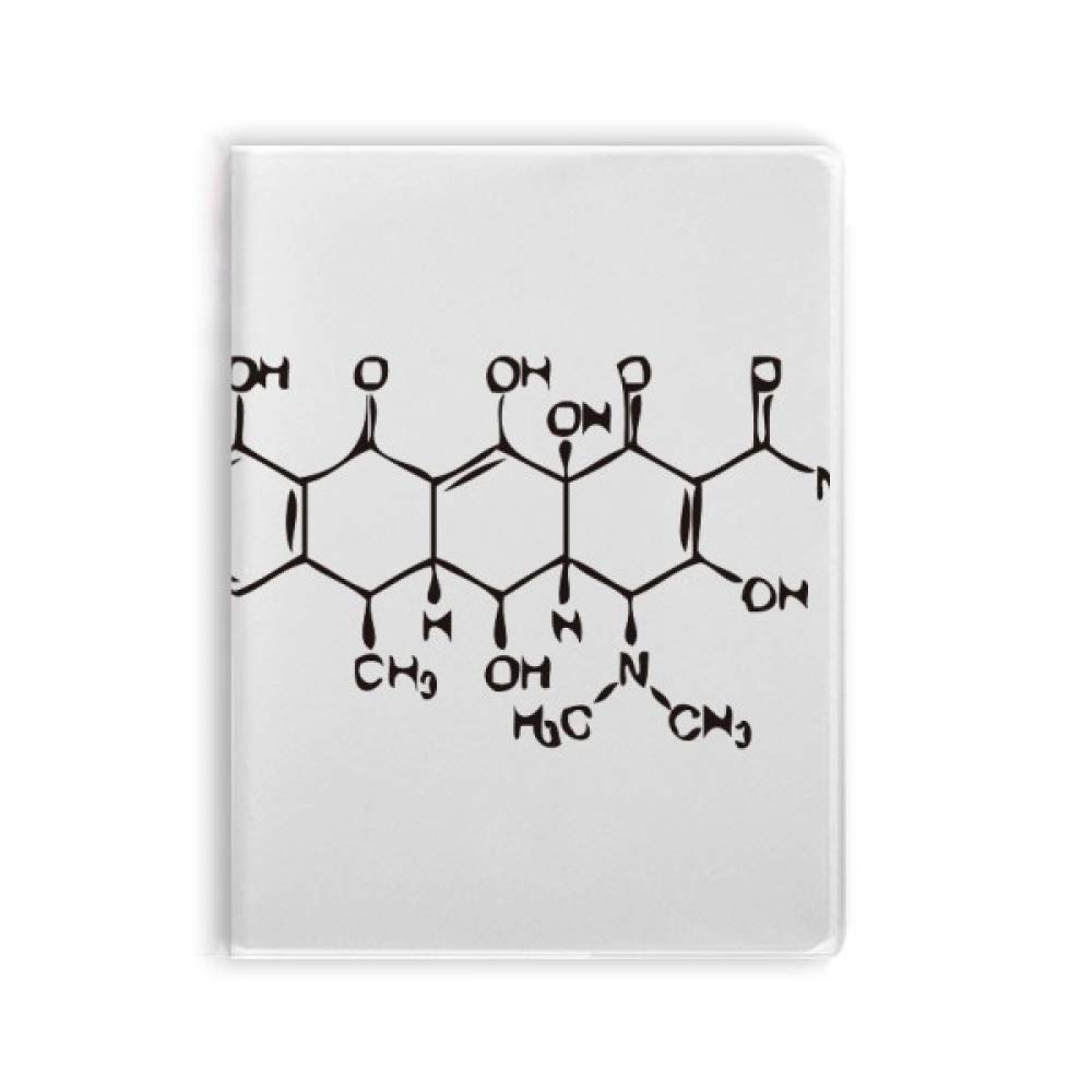 Cuaderno de estructura atómica molecular con tapa blanda para notas de química 4