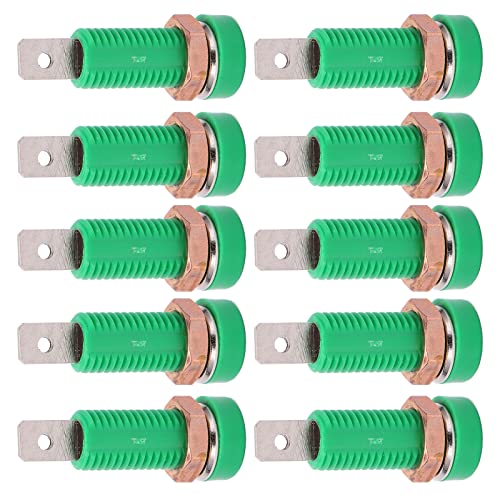 Image of 10PCS 4mm Green Banana Jack Female Socket Panel Mount for Test Equipment Electronic Instruments