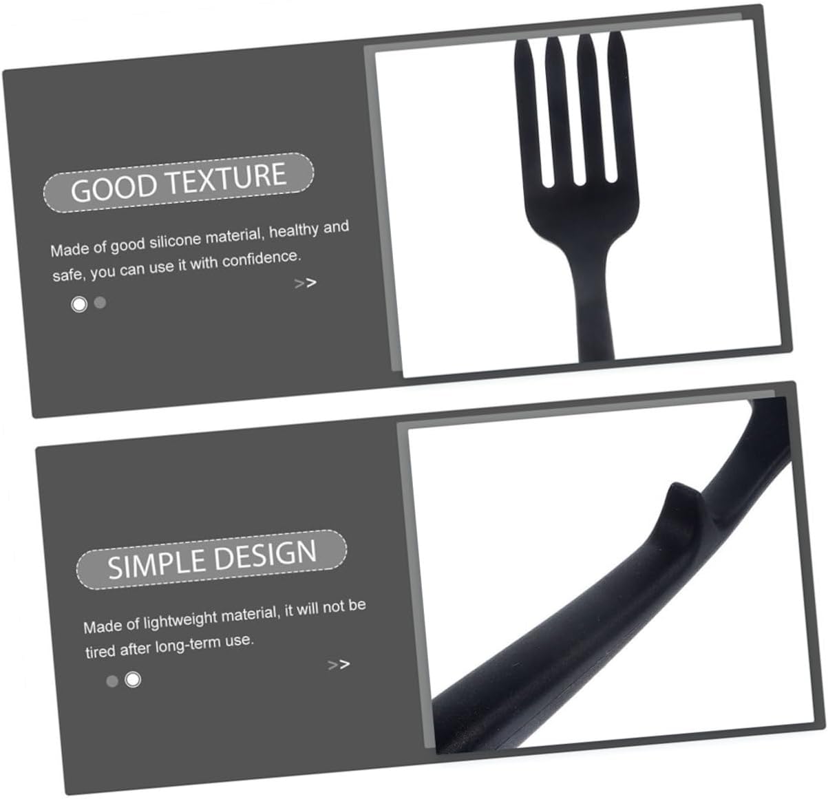 2Pcs Flexible Silicone Forks Ergonomic Non Stick Kitchen Utensils for Cooking Mixing Serving and Stirring Pasta Forks for Household Use