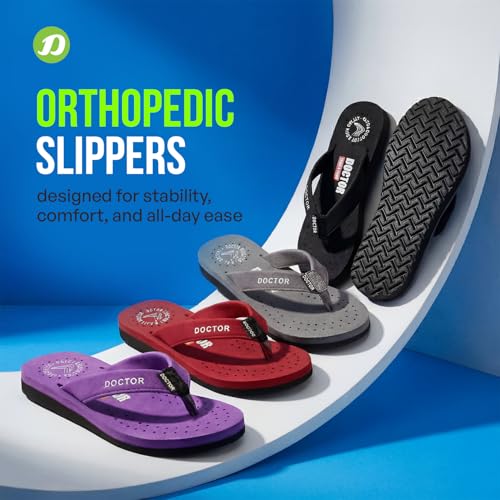 Image of DOCTOR EXTRA SOFT Women's Ortho Care Orthopaedic and Diabetic Feel Good Super Comfort Dr Sliders /Flip-flops /House Slippers [OR-D-16]