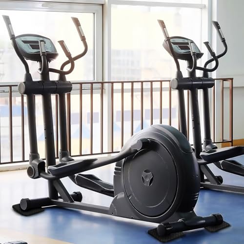 DECHOUS 4 piezas Tapetes antideslizantes para equipo de ejercicio en caminadora, almohadillas de alta densidad 10x10x1 cm, protector de piso para alfombra y madera en gimnasio en casa miniatura 4
