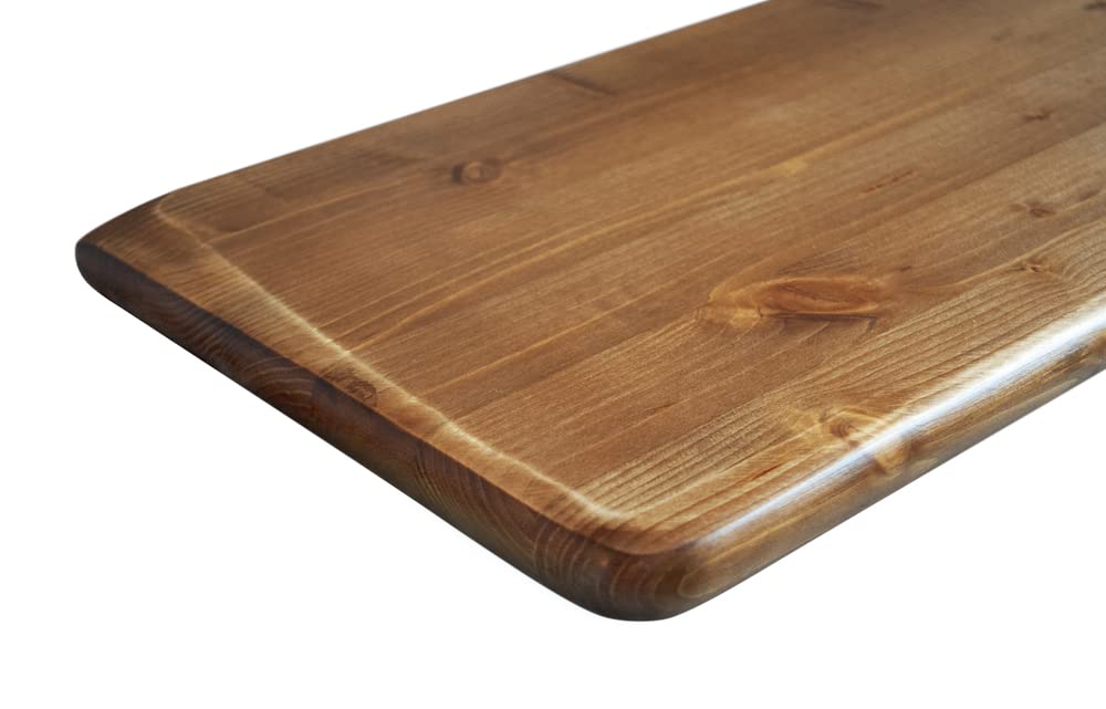 MODULARREDO | ANTICO CASALE Mensola da Muro, Mensola Legno, Scaffali Legno, Mensola da Parete, 96x24x2.4 cm, Noce, Kit Tasselli Incluso - Made in Italy