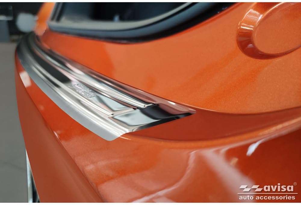 Avisa Stainless Steel Rear Bumper Protector Compatible with MG ZS FL 2019- 'British Flag'