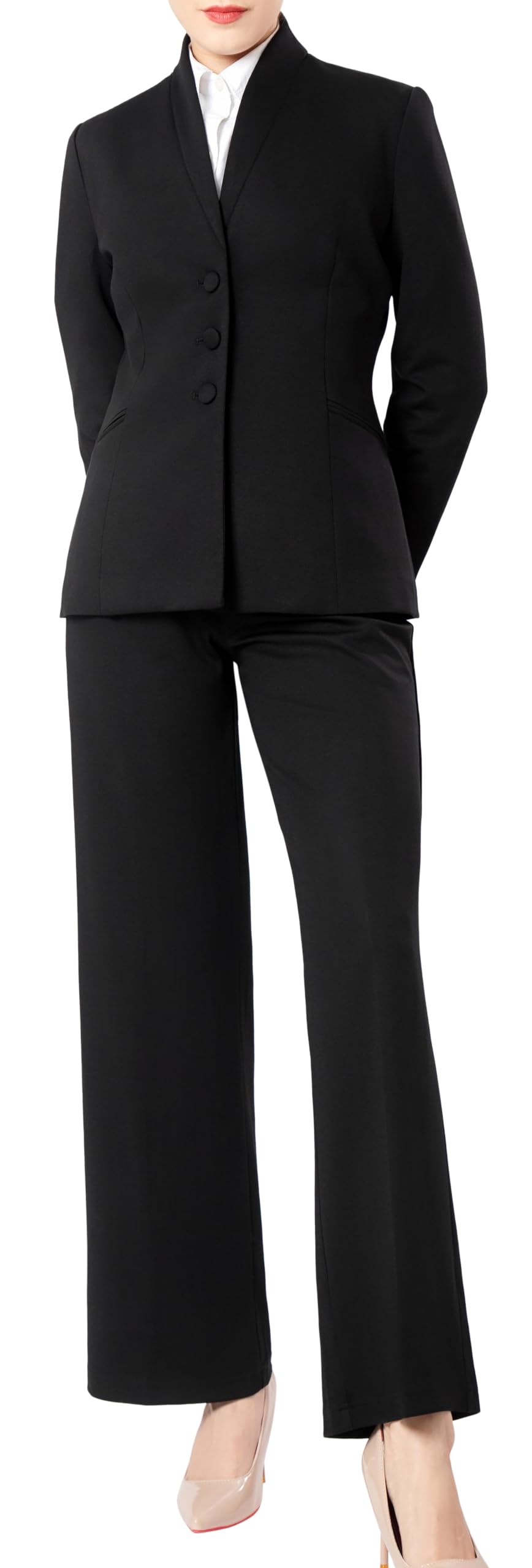 Marycrafts Womens Business Outfit Blazer Wide Leg Pant Suits Set for Work