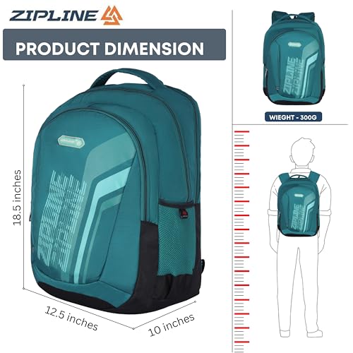 Image of Zipline Casual backpack School bags for boys & Girls |35L Water Resistant backpack bags for women|Stylish,Lightweight,Durable|College bag for boys