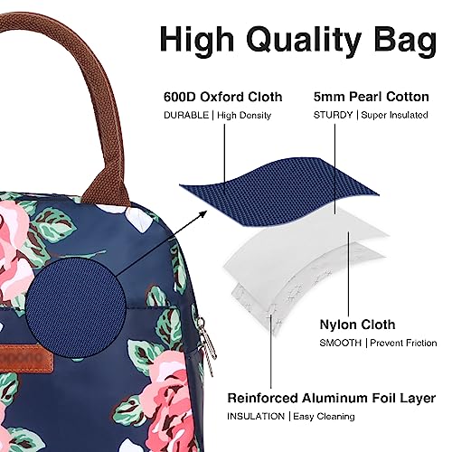 Minicoco Insulated Lunch Bag, Portable, Leak-Proof Lunch Organizer for Women Men, Children & Adults, Front Pocket, Thermal - Image 4