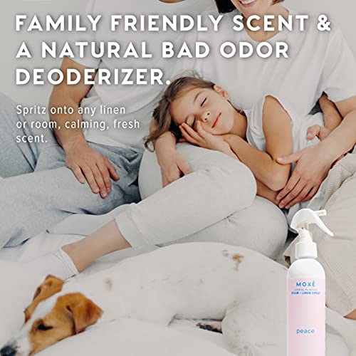 Moxē Peace Linen & Room Spray, Zen-Ful Essential Oils, Natural Aromatherapy Mist, Home & Bedroom, Office, Furniture, Bedding, Pillows, Sheets, Bergamot, Lime, Mandarin, Geranium, 8 Ounces (1 Pack) #TOP4