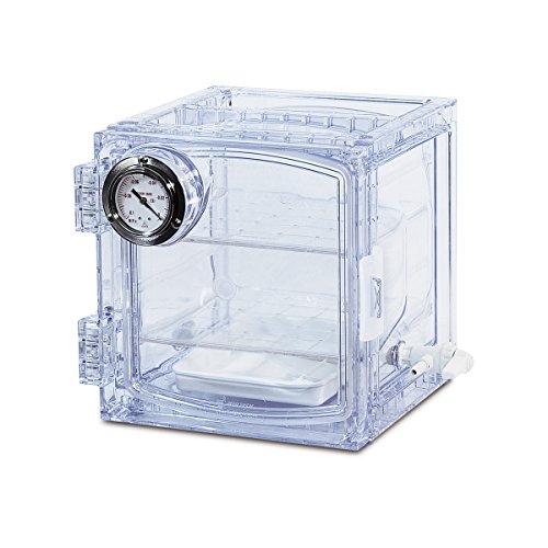 Bel-Art F42400-4001 Lab Companion Clear Polycarbonate Cabinet Style Vacuum Desiccator, 11 Liter