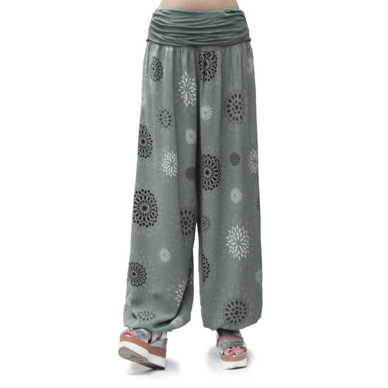GLAMEXX24 Pantaloni Harem Donna, Larga Casual Pantaloni da Yoga con Tasche, Estivi Pantaloni Sportivi Leggeri per Jogging, Danza, Pilates