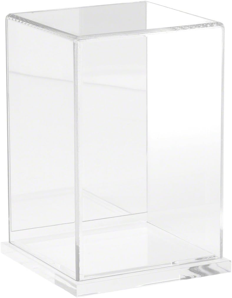 Plymor Clear Acrylic Display Case with Hardwood Base, 4" W x 4" D x 6" H: Home & Kitchen