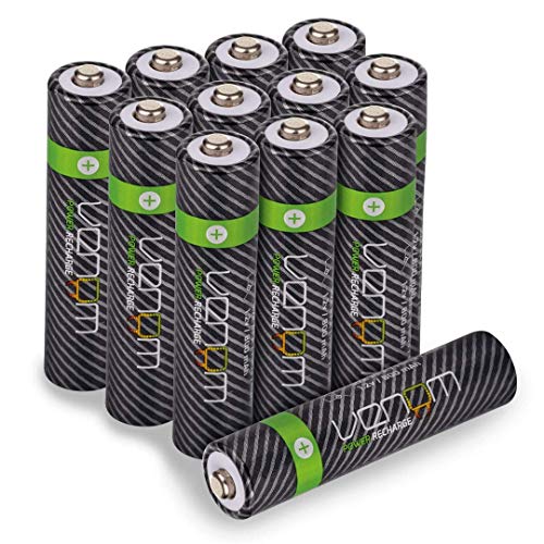 Venom Rechargeable AAA Batteries - High Capacity 800mAh (Pack of 12)