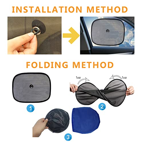 Car Window Shade For Baby,2023 Breathable Car Window Shades For Side Window,4-Pack Window Shades For Car Baby With Storge Bag & Keychain,Car Shades For Side Windows Baby,Car Sun Shade For Window Baby #TOP5