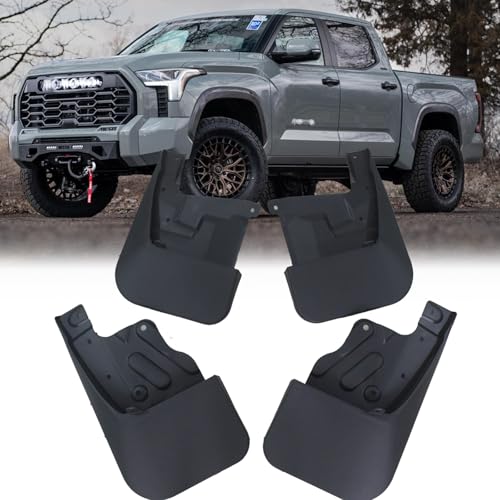 Image of Mud Flaps for 2022-2025 Toyota Tundra not for SR, Heavy Duty Splash Guards Front and Rear Set of 4, Custom-Fit No-Drill Truck Fender Mudguards, Factory Clearance Stock