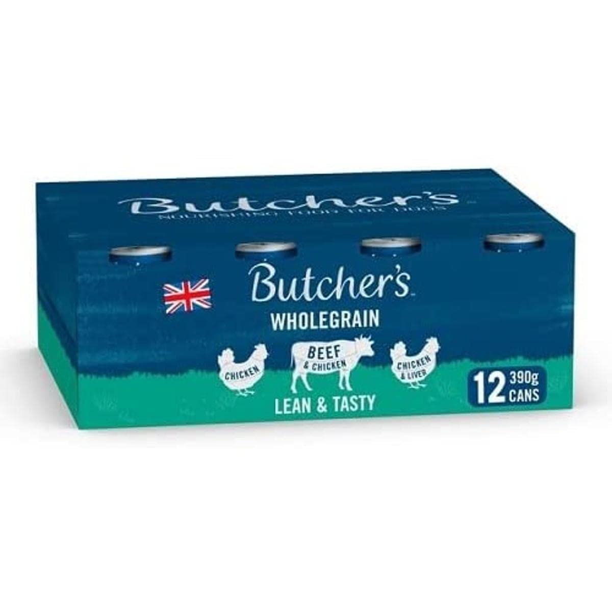 Butcher's Complete Wet Can Adult Dog Food Lean & Tasty Low Fat Pack 12x390g - Chicken, Beef & Turkey