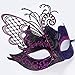 Coddsmz Mysterious Venetian Butterfly Lady Masquerade Halloween Party Mask (Black&purple)