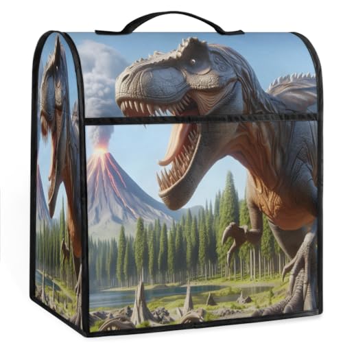 Coffee Maker Cover Dinosaur Animal Kitchen Appliance Covers Small Appliance Covers Blender Cover Juicer Cover Dust Covers for Kitchen Appliances with Top Handle and Pockets,Washable,C256
