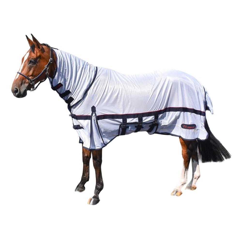 Couverture anti-mouches chevaux Whitaker Rastrick blanc 168 cm