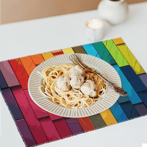 Sets de table résistants à la chaleur infroissables faciles à nettoyer