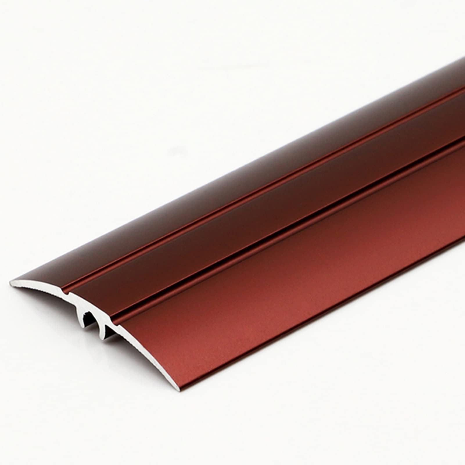 Listwa przejściowa o szerokości 4 cm z rowkiem, listwy progowe ze stopu aluminium w kształcie łuku, listwa progowa do drzwi wejściowych do pokoju, listwa wykończeniowa z drewna do płytek, długość 90 c