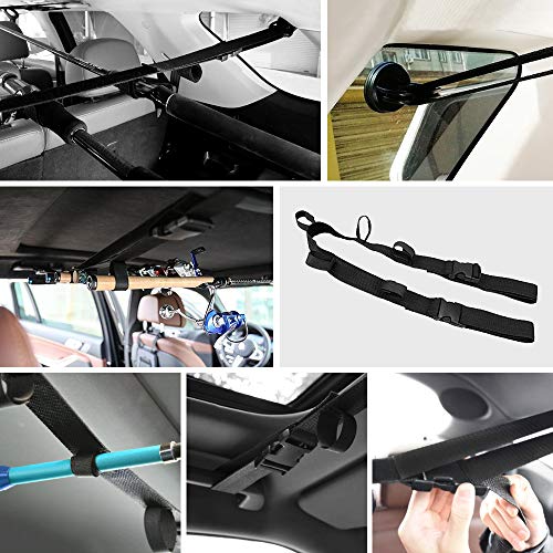image for Hysagtek 6 Pcs Vehicle Fishing Rod Rack Kits, Including 2 Pack Car Fis