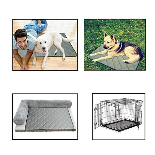 Dog-Crate-Bed-Mat-Washable-Kennel-Pad-Anti-Slip-Dog-Crate-Pad-is-Perfect-for-Dog-BedCrate-and-Kennel-Grey-18Wx29L