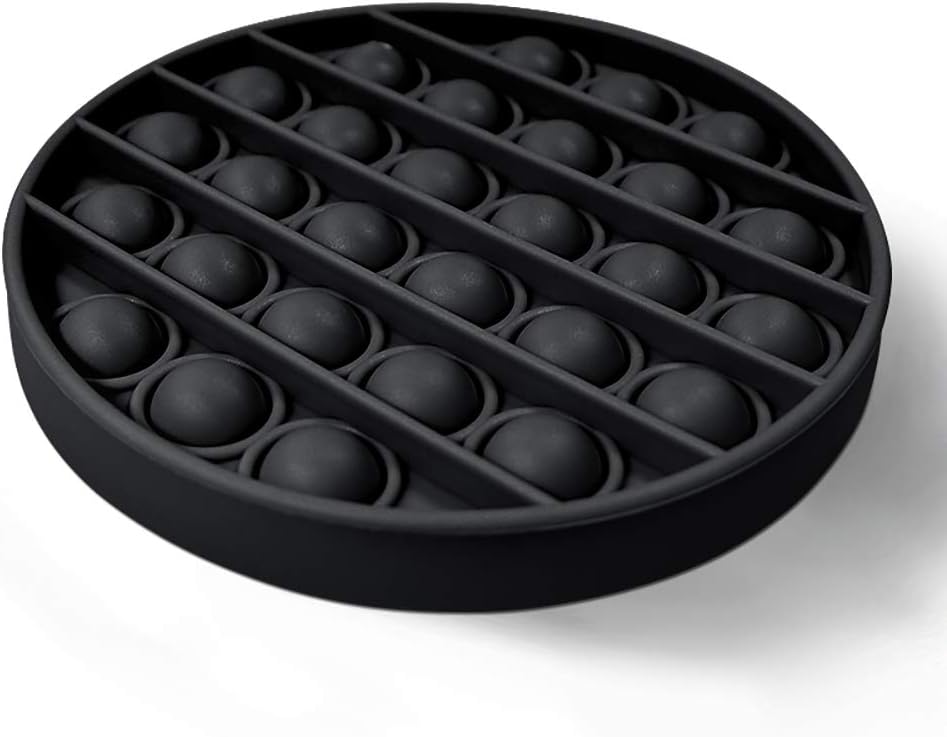 OCACA Fidget Pop Up Toys, Pop Up It Push Bubble Sensory Toys to Relieve Stress & Anxiety for Special Education School Supplies, Kids and Adults (Black, Circle) : Office Products