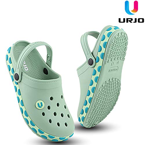 Image of URJO GEMS Kid's Clogs /Sandals with Adjustable Back Strap Ultra Soft & Flexibility Anti Skid Comfortable Waterproof Daily Mules Clogs /Sandals Boy's & Girl's