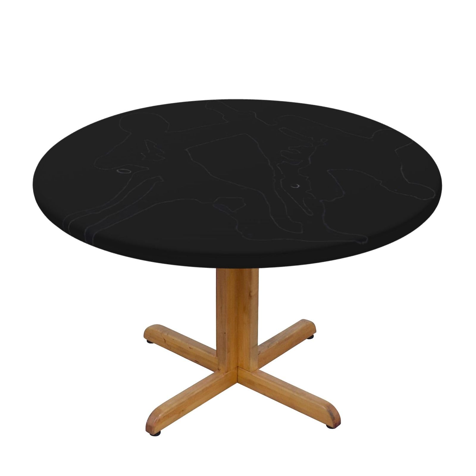 Nappe élastique ronde Taekwondo 132 cm protection table de cuisine anti-glisse