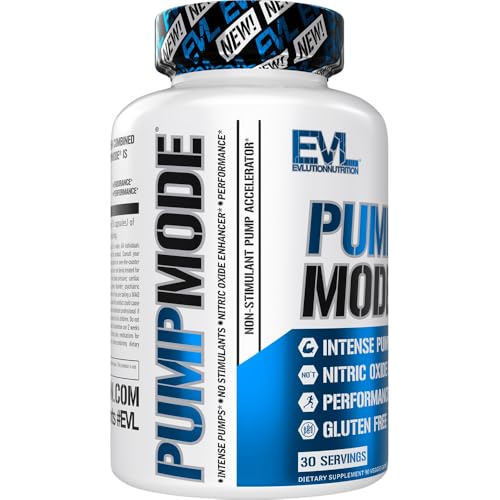 Image of Evlution Nutrition PumpMode - Nitric Oxide Supplement - Non Stimulant Supplement with Arginine Betaine and Pine Bark for Maximum Pumps and Performance - Gluten Free Pre Workout Supplement (Pack of 2)