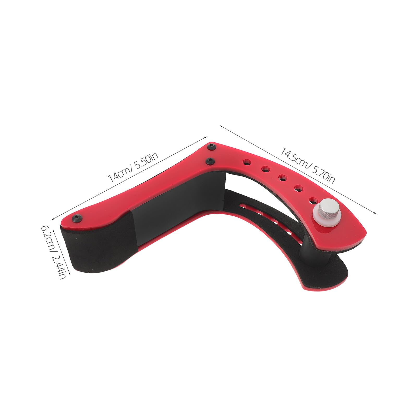 SUPVOX Supporto Regolabile per Gambe Chitarra Elettrica con Imbottitura in Spugna Rossa, Poggia Chitarra Ergonomico per Musicisti Professionisti, Stabile e Portatile per Prove e Concerti
