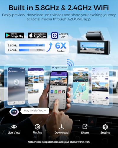 Image of Dash Camera Mirror Mount Holder Kit, Dash Cam Mount for AZDOME M01 Pro, M01 Max, GS63H, GS63H Pro, GS63Pro Car Camera