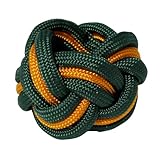 Handmade Neckerchief Slide Woggle for Scouts Paracord Turks Head Knot Green by KNOTS SO FAST (Hunter Gold)