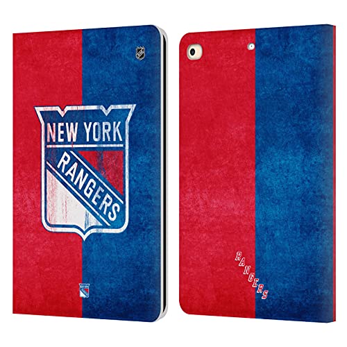 Étui iPad 9.7 2018 NHL New York Rangers housse protection tablette Apple 2017 cuir