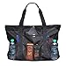 azamp Sac fourre-tout multifonction réutilisable pour la plage, les vacances, la piscine, la plage, la plage, les vacances, la piscine (noir)