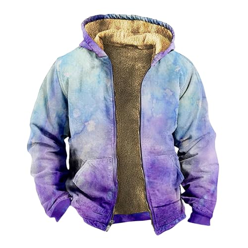 Parkamantel Outdoor Lederjacke Herren Warm Fliegerjacke Herren Herbst Herren Jacke Mit Stehkragen Business Mantel Herren Lang Pullover Herren(Blau,6XL)
