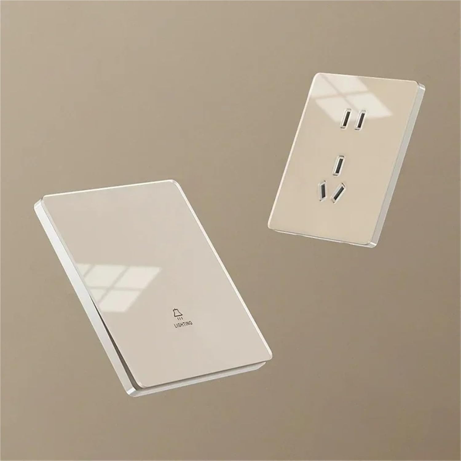 Włącznik ścienny, Panel ścienny z włącznikiem światła ze szkła hartowanego 1-4 Gang 1-2-drożny przycisk 220 V 88 mm x 86(4gang,2Way)