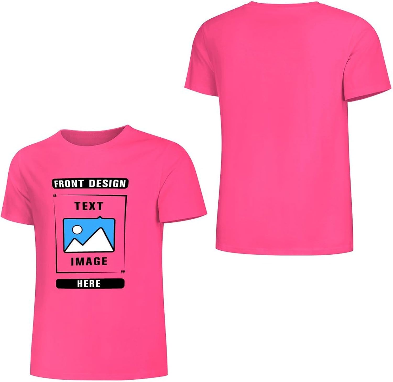 Custom T Shirts, Add Picture/Logo/Text Customized T Shirts for Men/Women Gifts, Personalized Unisex Crewneck Tee Shirt - Image 5