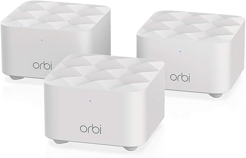 NETGEAR Orbi Sistema WiFi de malla para todo el hogar (RBK13) Reemplazo de enrutador cubre hasta 4,500 pies cuadrados con 1 enrutador y 2 satélites